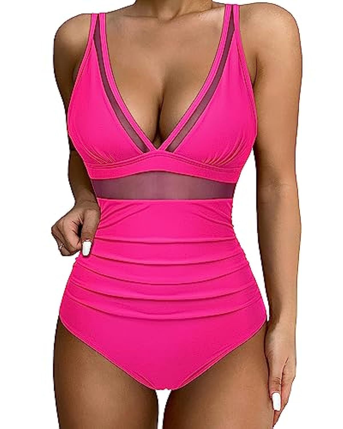 Women’s high waisted one piece swimsuit