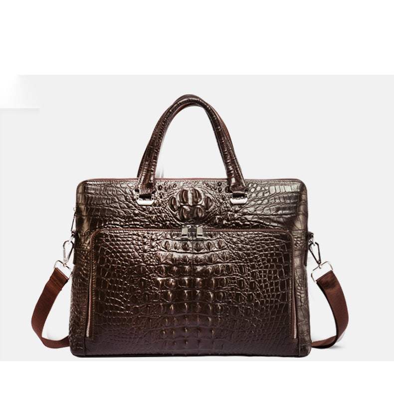 Crocodile Handbags for Men Genuine Leather Laptop Bag High Quality Leather Business Shoulder Bags Male Large Briefcases