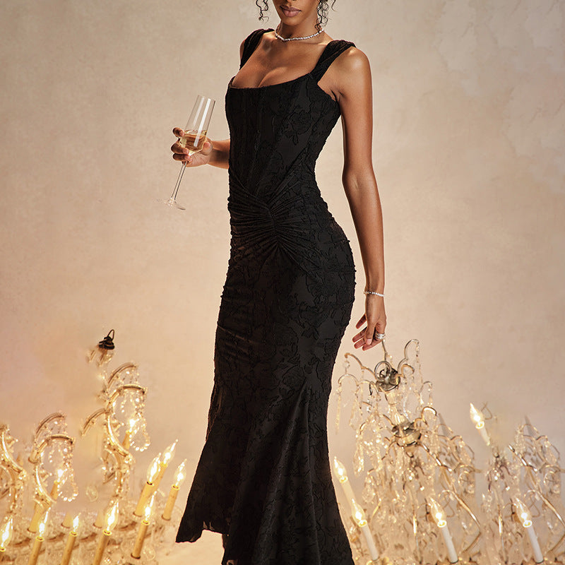 Off-shoulder Backless Sexy Evening Dress For Women Sleeveless Strapless Club Party Dress