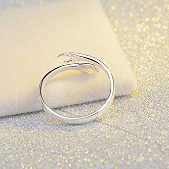 Alloy Simple Hands Hug Ring Opening Adjustable Jewelry 925 Sterling
