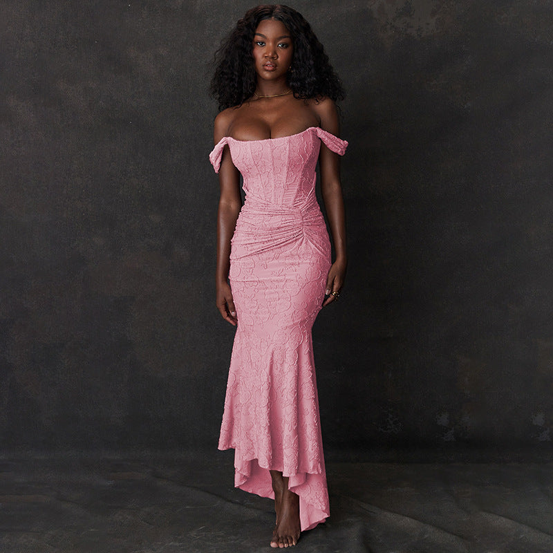 Off-shoulder Backless Sexy Evening Dress For Women Sleeveless Strapless Club Party Dress