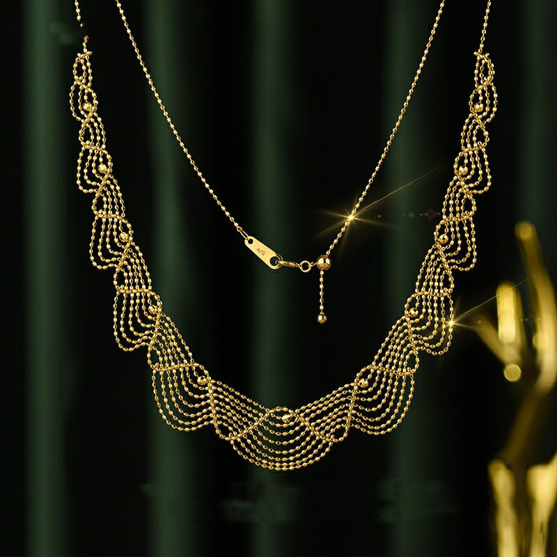 Women's 18kt Gold Fashion Lace Necklace