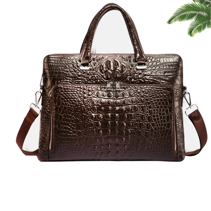 Crocodile Handbags for Men Genuine Leather Laptop Bag High Quality Leather Business Shoulder Bags Male Large Briefcases