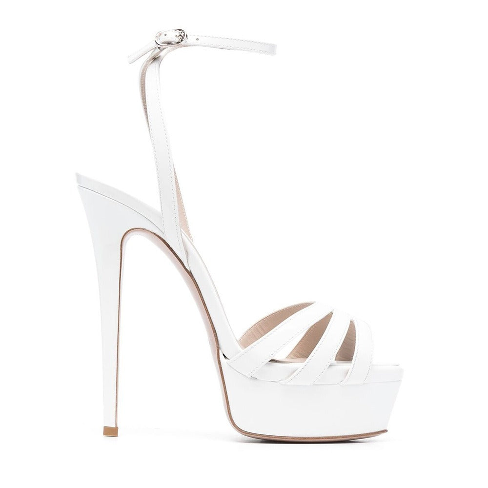 Plus Size Platform Outdoor Womens Sandals With Round Toe Ankle Buckle and Slim High Heels For Womens
