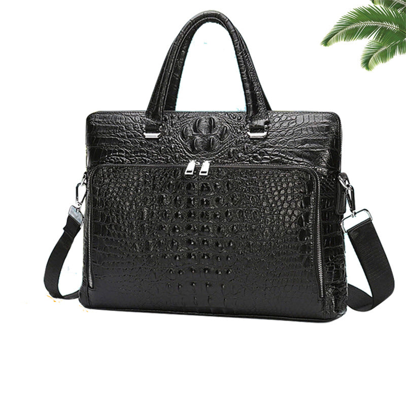 Crocodile Handbags for Men Genuine Leather Laptop Bag High Quality Leather Business Shoulder Bags Male Large Briefcases