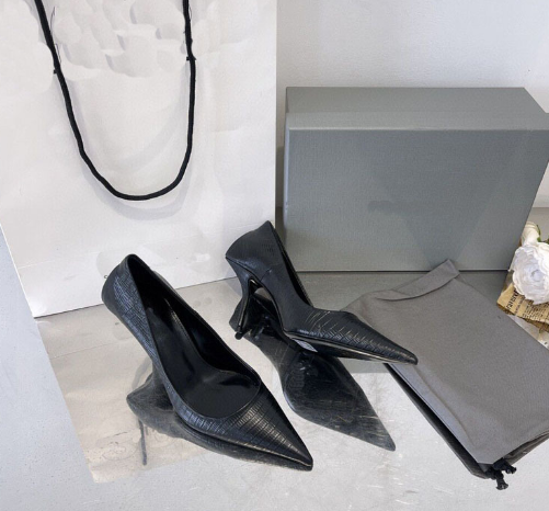 Office Ladies High Heels Genuine Leather High End Brand New Shoes Pointy toe Basic Pumps Shoes Women