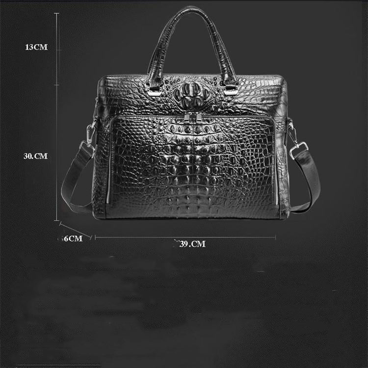 Crocodile Handbags for Men Genuine Leather Laptop Bag High Quality Leather Business Shoulder Bags Male Large Briefcases