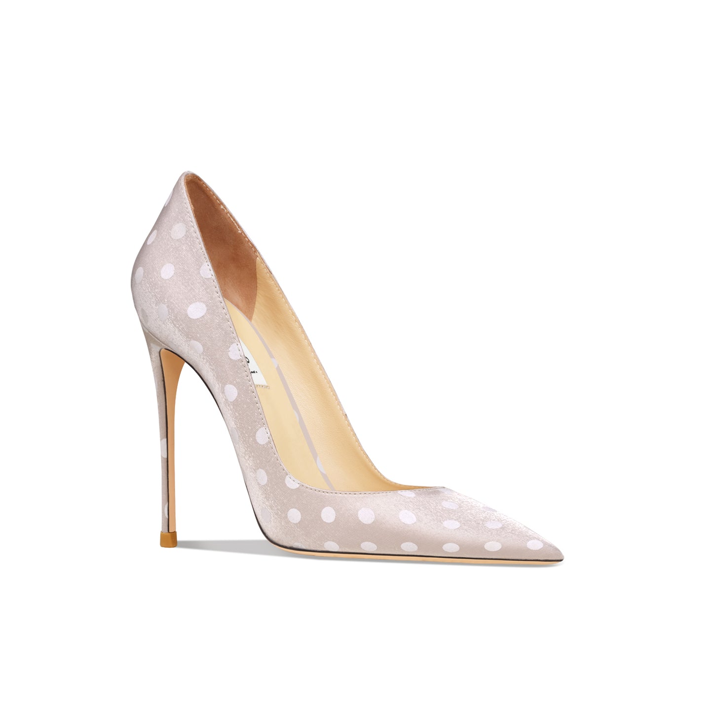 Leather Black Polka Dot High-Heeled Shoes With Thin Heels New French Shoes