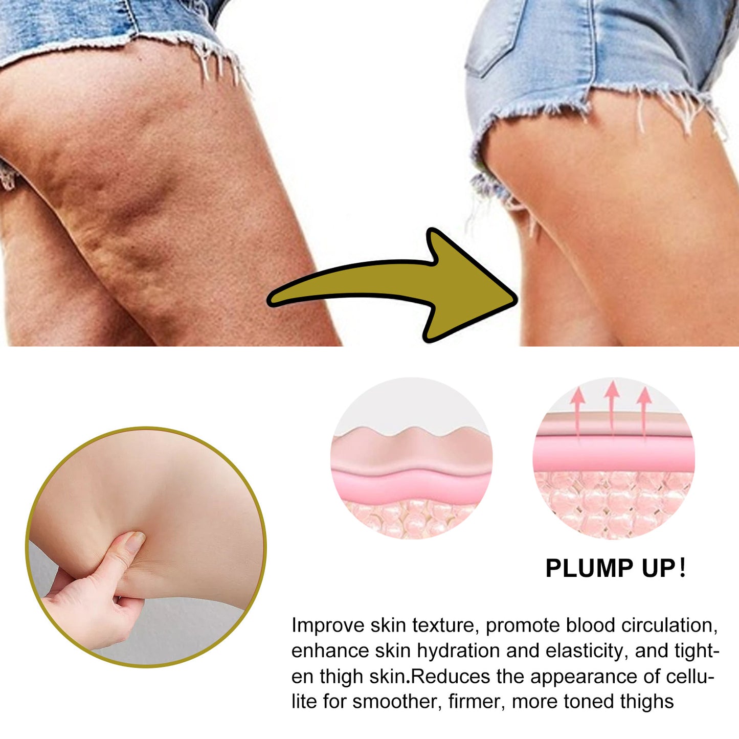 Pure Collagen Skin Lifting Body Oil, Firming Anti-orange Peel Body Shaping Lifting Buttock Beauty Skin Oil