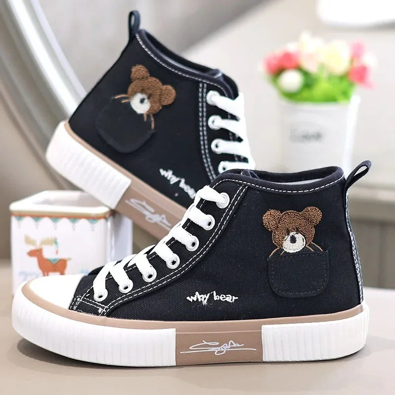 Cute Canvas Shoes Women Breathable Sneakers Brand Sport Shoes for Woman High Top Zapatos Mujer