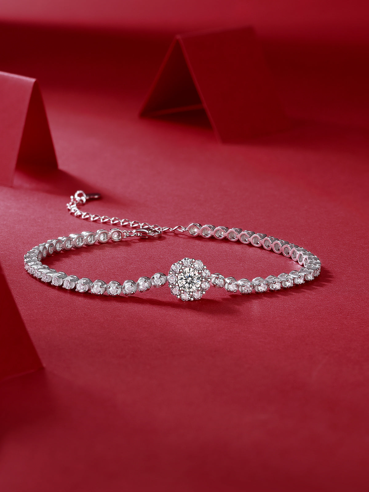 The Bridge Of Magpies Luxury Fashion Mosan Diamond Silver Jewelry Comparable To Natural Diamond Bracelet