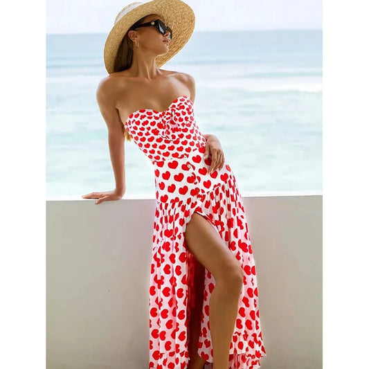 European and American One shoulder jumpsuit with retro printed swimwear. Women's pr