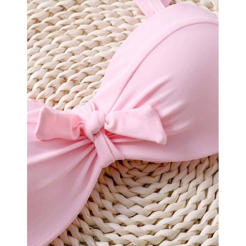 New Push Up Ruffled Bikini Set Brazilian Swimsuit