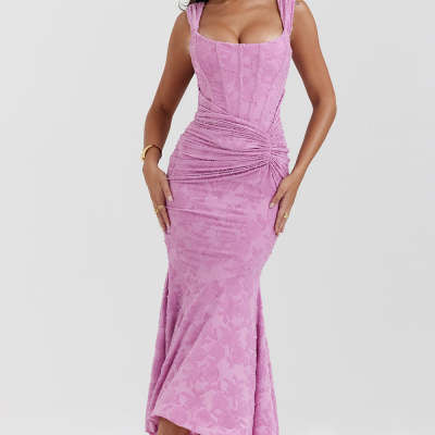 Off-shoulder Backless Sexy Evening Dress For Women Sleeveless Strapless Club Party Dress