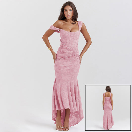 Off-shoulder Backless Sexy Evening Dress For Women Sleeveless Strapless Club Party Dress